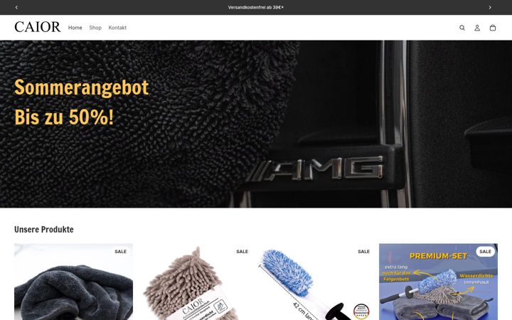 Screenshot of caior.de