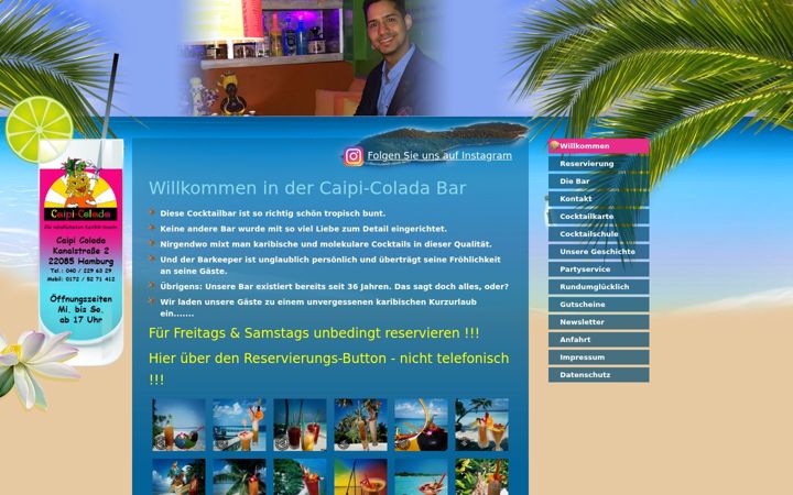 Screenshot of caipi-colada.de