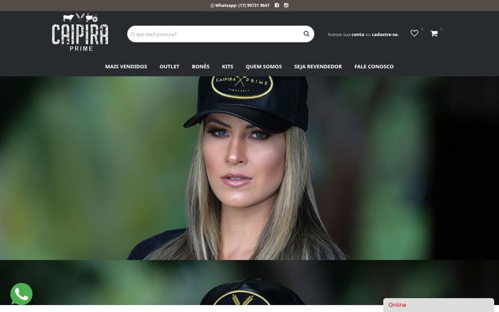 Zrzut ekranu caipiraprime.com.br