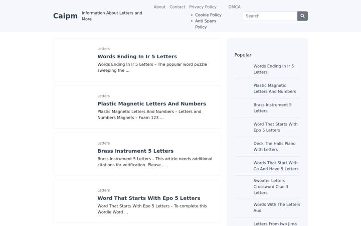 Screenshot of caipm.org