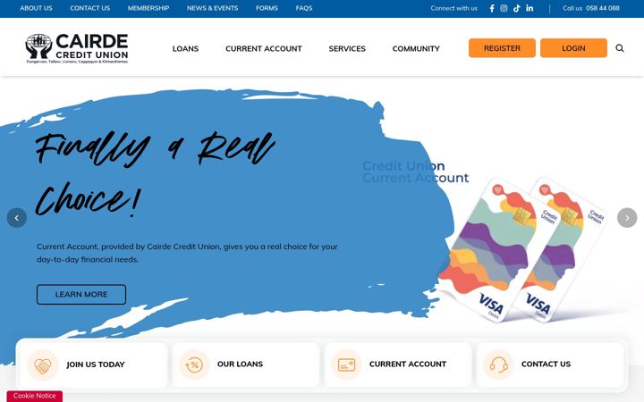 Screenshot of cairdecu.ie