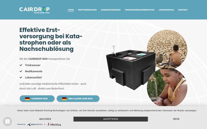 Screenshot of cairdrop.de