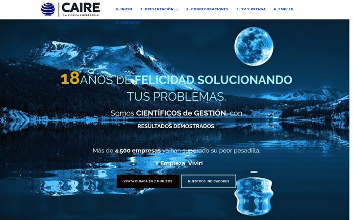 Screenshot of caire.es