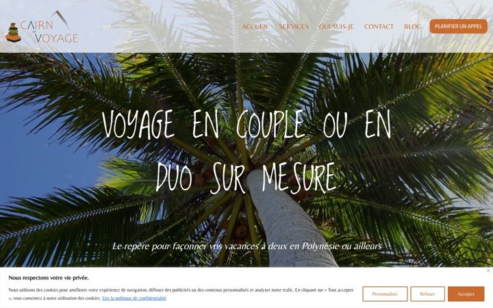 Screenshot of cairnetvoyage.fr