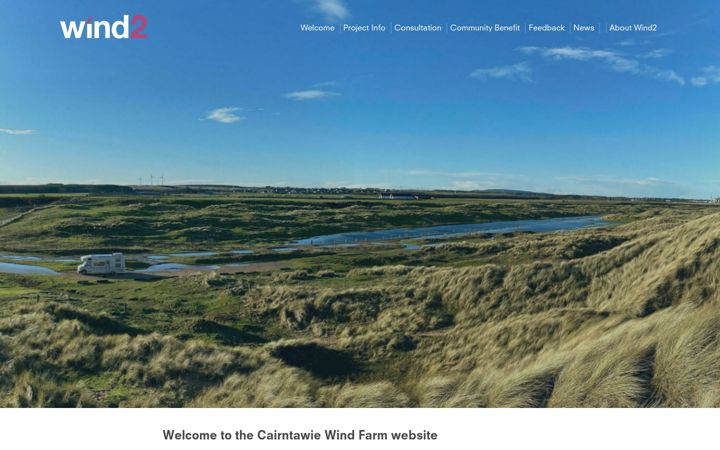 Screenshot of cairntawiewoodwindfarm.co.uk