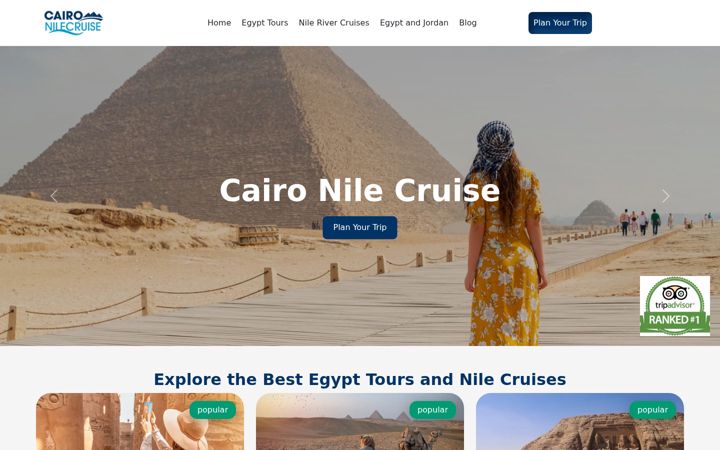 Screenshot of caironilecruise.com