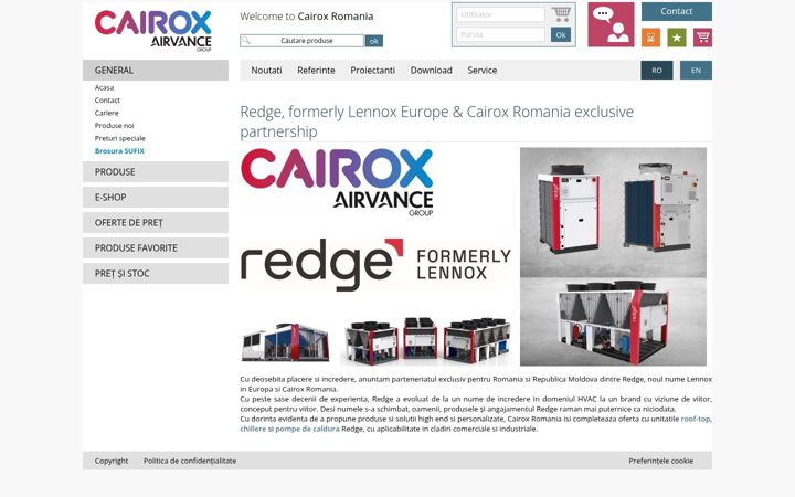 Screenshot of cairox.ro