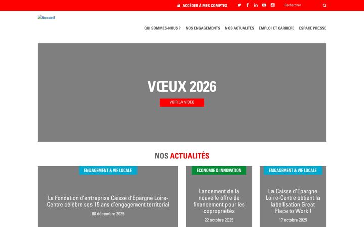 Screenshot of caisse-epargne-loirecentre.fr
