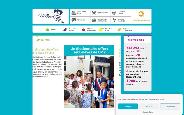 Captura de ecrã de caissedesecoles16.org