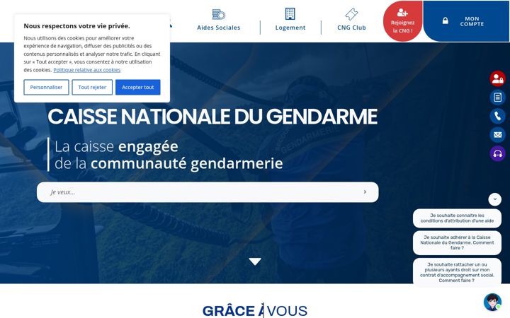 Posnetek zaslona caissenationalegendarme.fr