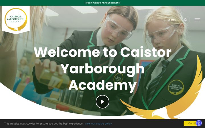 Screenshot of caistoryarboroughacademy.org.uk