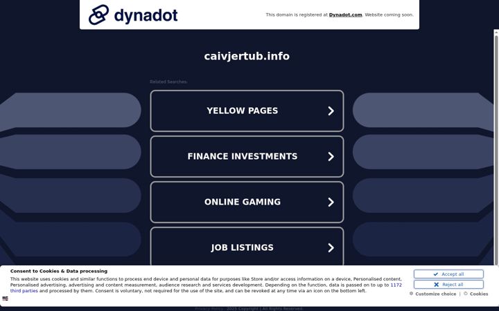 Screenshot of caivjertub.info