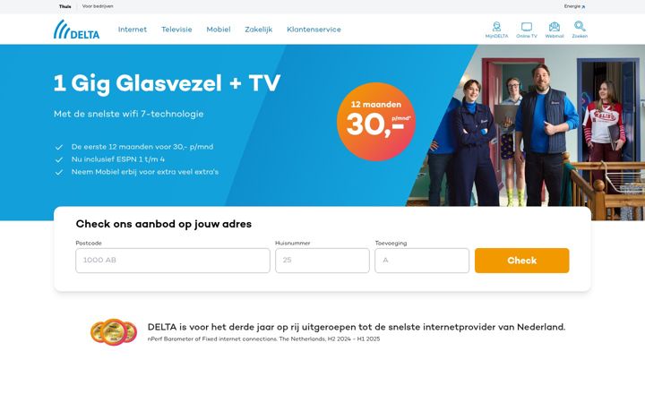 Screenshot of caiway.nl