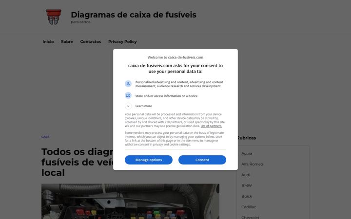 Screenshot of caixa-de-fusiveis.com