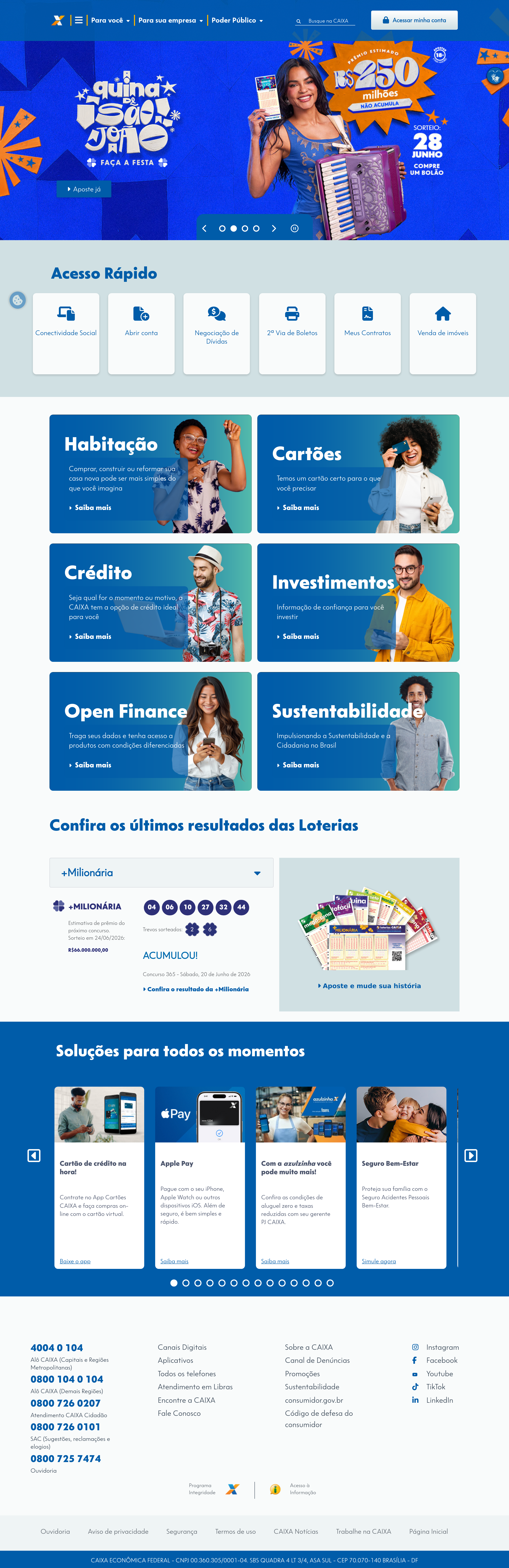 Screenshot of caixa.gov.br