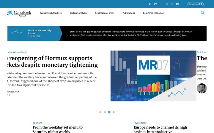 Zrzut ekranu caixabankresearch.com