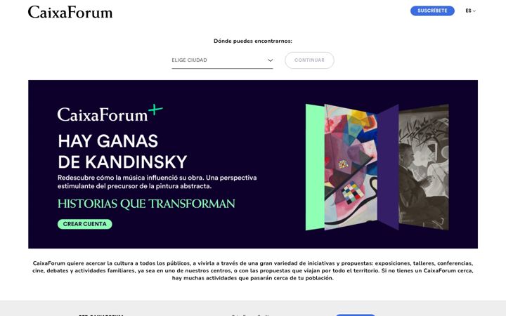 Screenshot of caixaforum.org