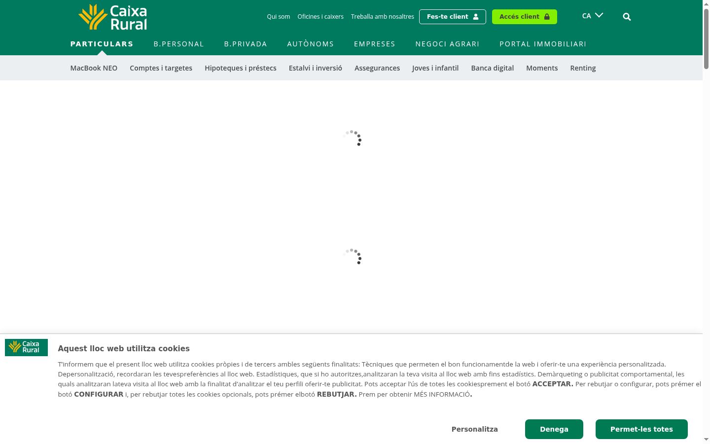Képernyőkép a bármilyen interakció előtt megjelenő hozzájárulási bannerről