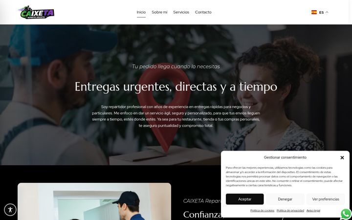Screenshot of caixetarepartosurgentes.com