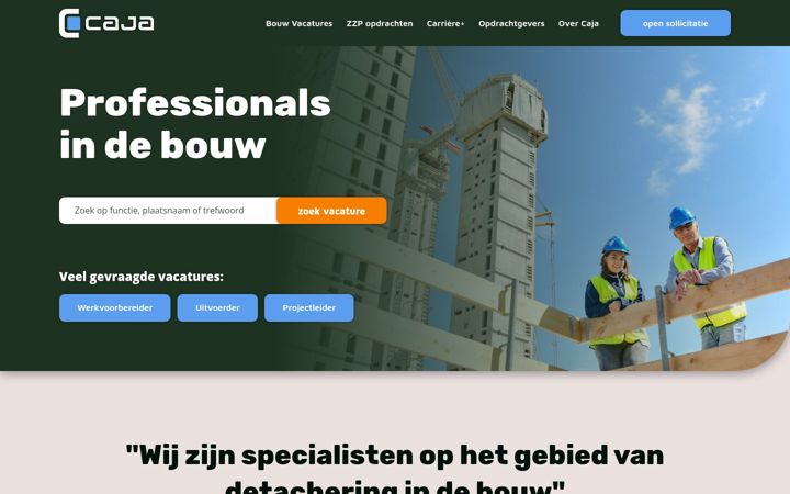 Screenshot of caja.nl