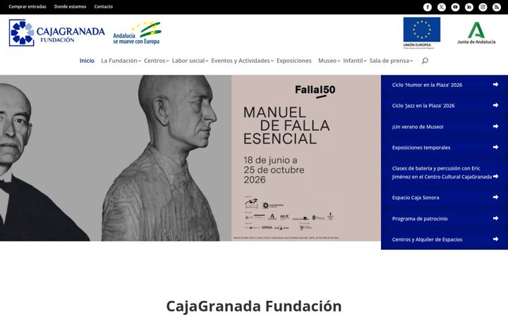 Screenshot of cajagranadafundacion.es