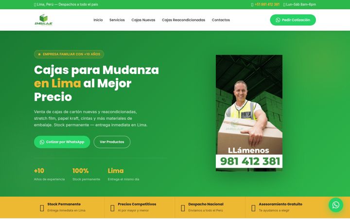 Screenshot of cajaparamudanza.com