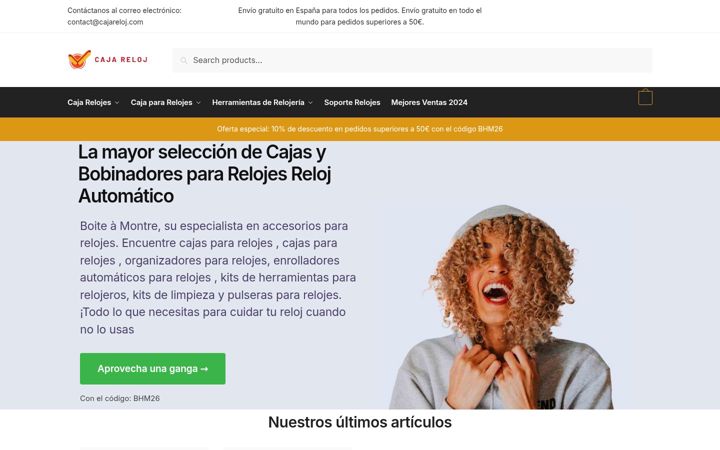 Screenshot of cajareloj.com