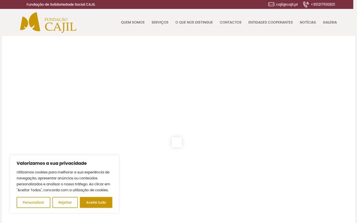 Ekraanipilt saidist cajil.pt