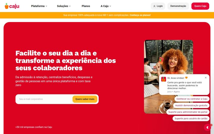 Screenshot von caju.com.br