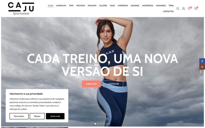 Screenshot of caju.com.pt