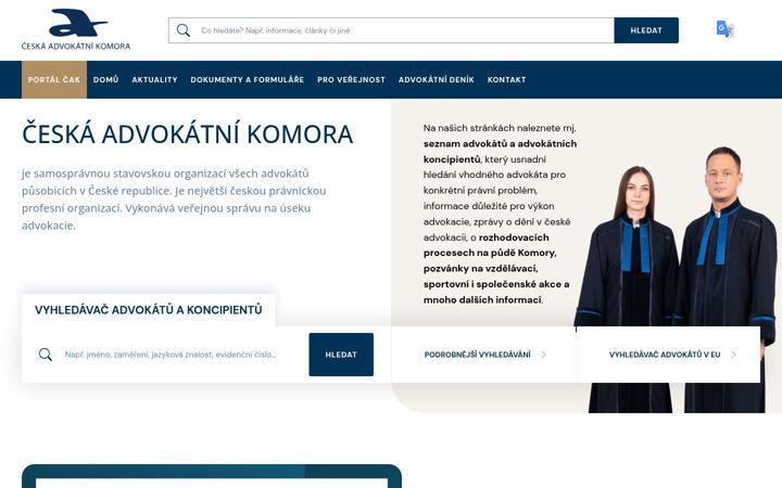 Screenshot of cak.cz