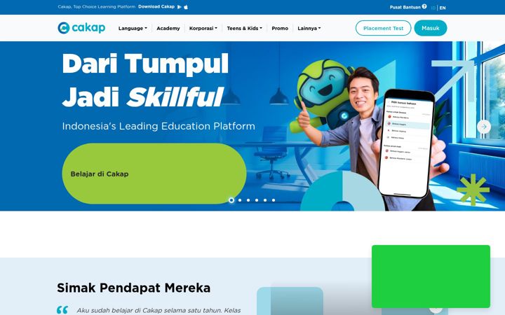 Screenshot of cakap.com