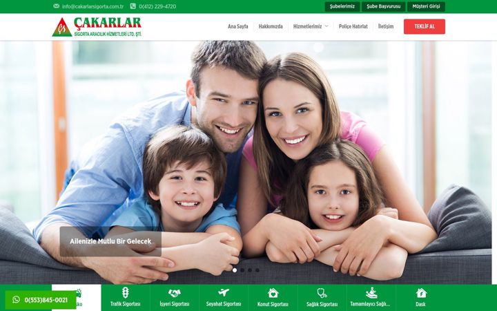 Ekrano kopija cakarlarsigorta.com.tr