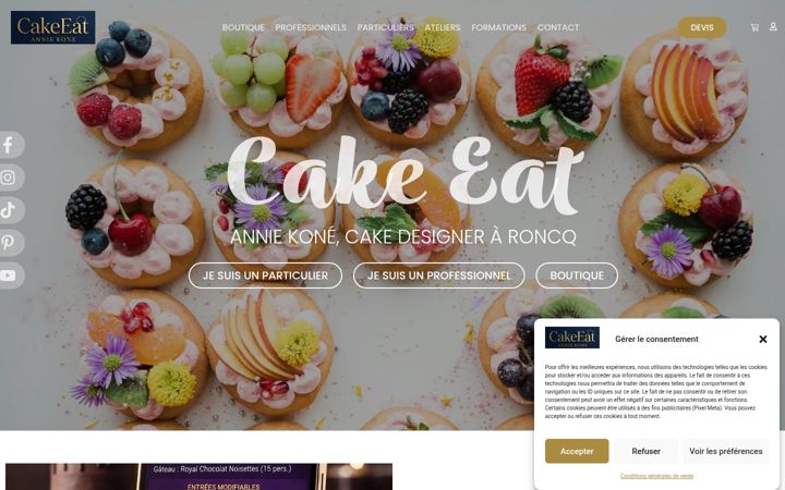 Screenshot of cake-eat.fr