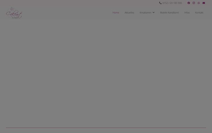 Screenshot of cakeartbysarah.de