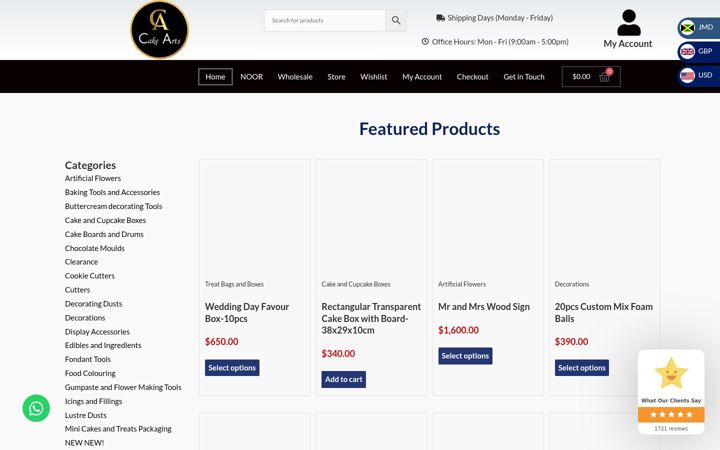 Screenshot of cakeartja.com