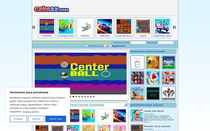 Screenshot of cakeax.com