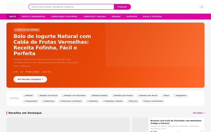 Screenshot of cakedelirio.com