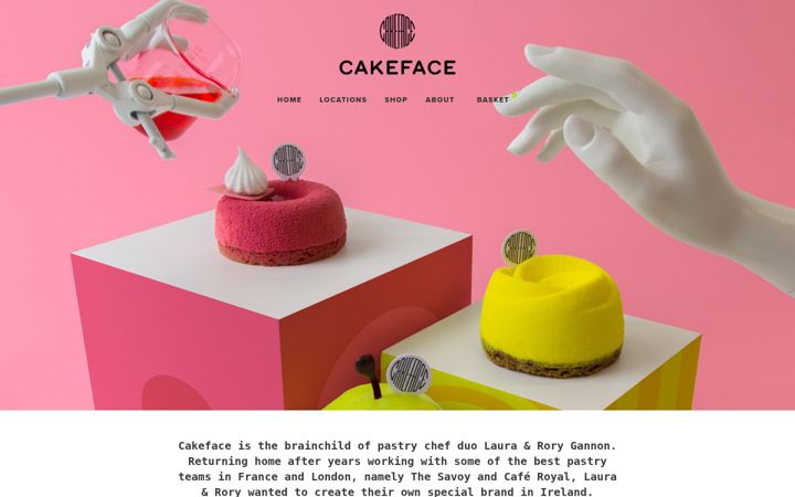Captura de pantalla de cakeface.ie