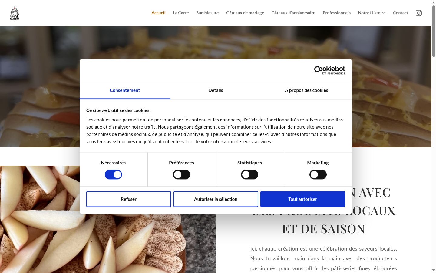 Screenshot του banner συγκατάθεσης που εμφανίστηκε πριν από οποιαδήποτε αλληλεπίδραση