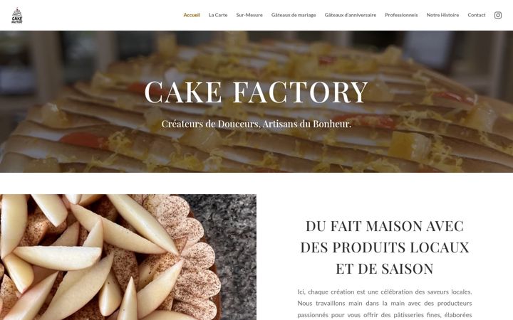Screenshot of cakefactory-bordeaux.fr