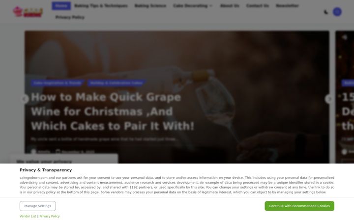 Screenshot of cakegodown.com
