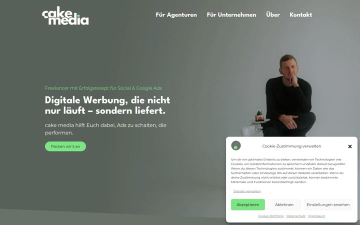 Screenshot of cakemedia.de