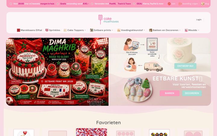 Snimka zaslona za cakemusthaves.nl