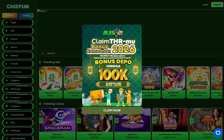 Screenshot of cakep188slot.net