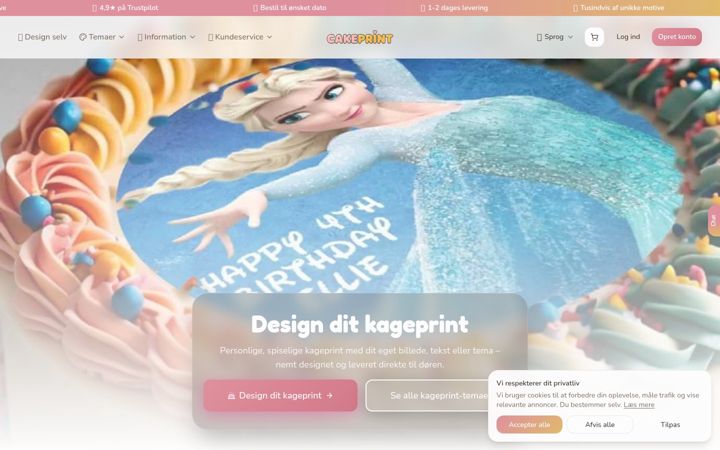 Képernyőkép: cakeprint.dk