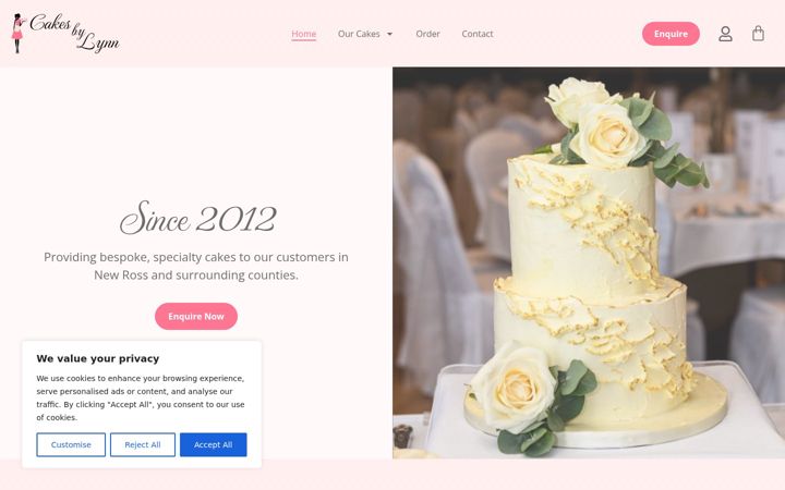 Captura de pantalla de cakesbylynn.ie
