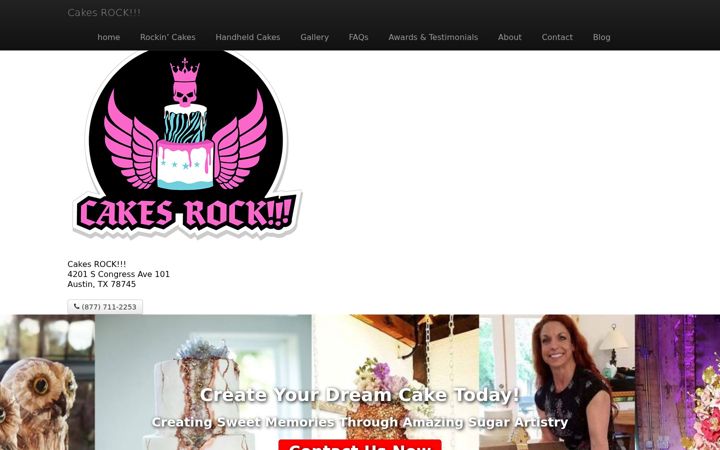 Screenshot of cakesrockaustintx.com