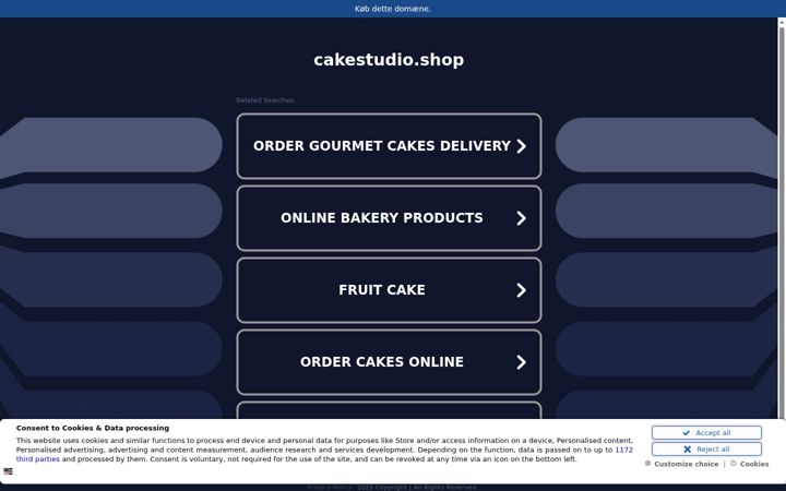 Screenshot of cakestudio.shop