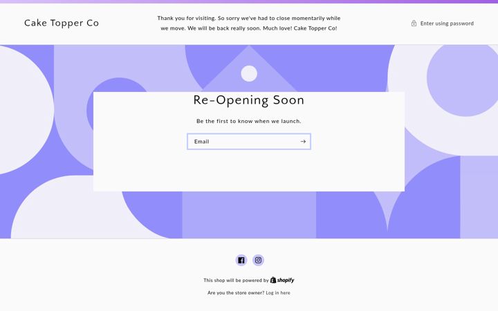 Screenshot of caketopperco.com.au